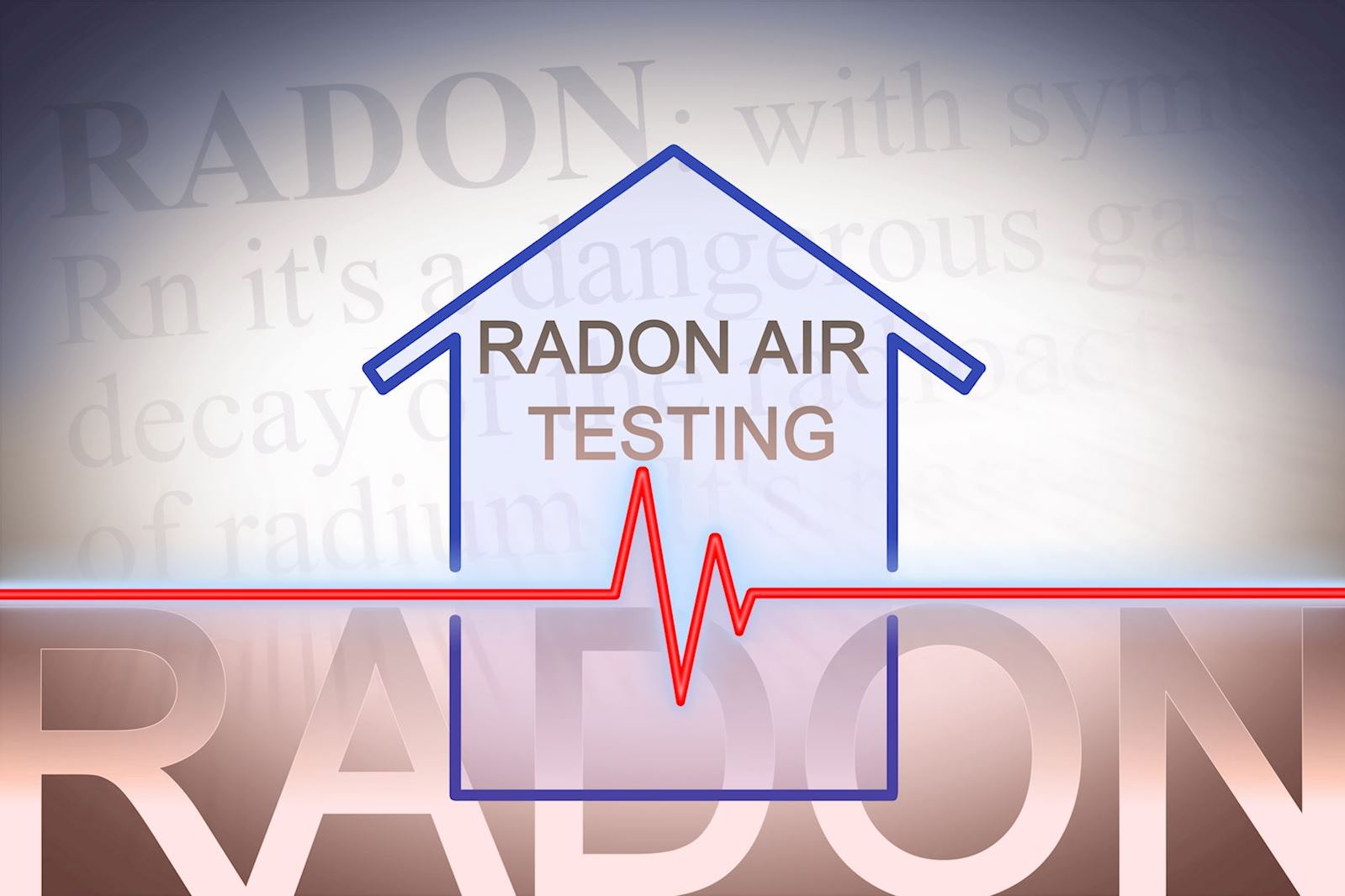 graphic that reads 'radon air testing'