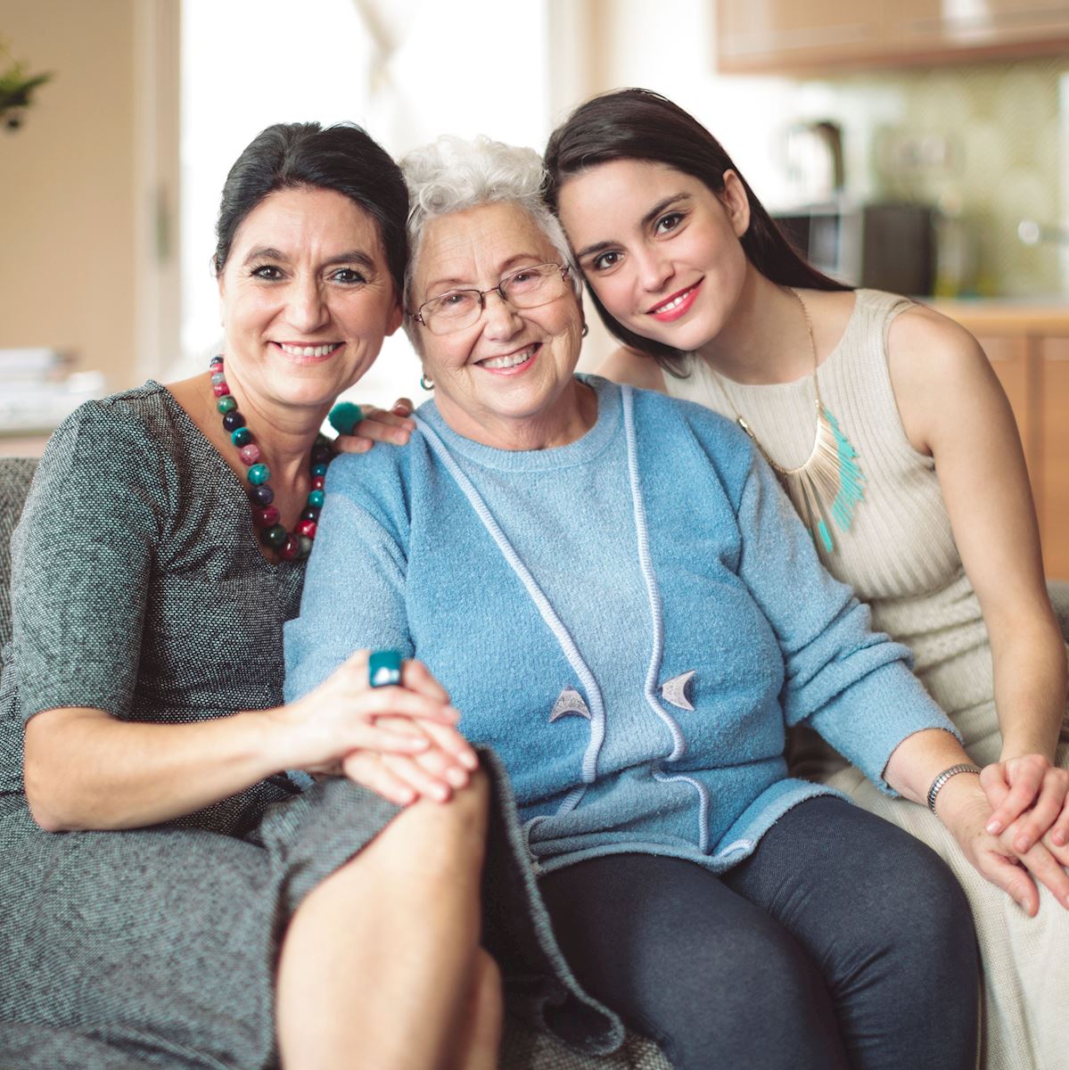 Three generations of women